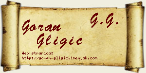 Goran Gligić vizit kartica